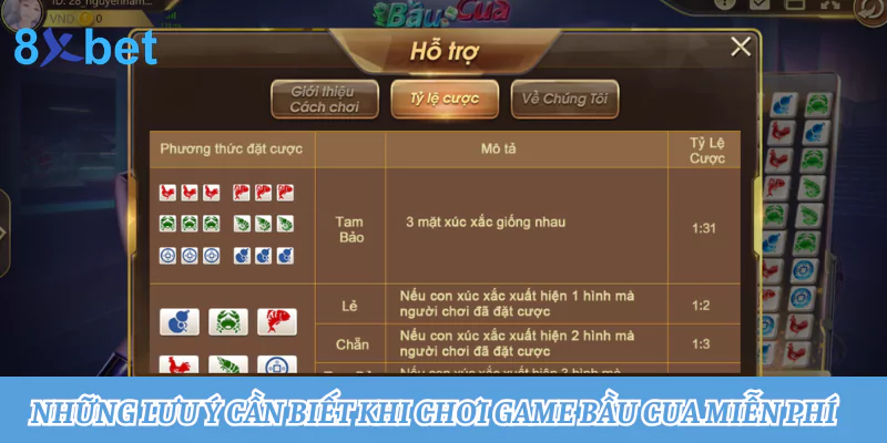Chơi game bầu cua miễn phí: Chơi thả ga, trúng thưởng bất ngờ Những lưu ý cần biết khi chơi game bầu cua miễn phí